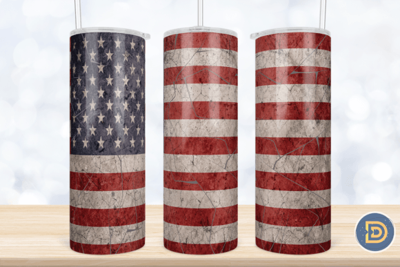 American Flag Crack Tumbler Wrap: Graphics for Crafts