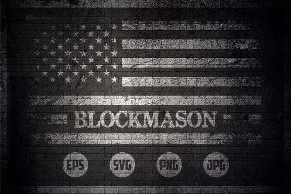Blockmason - USA Flag: Graphics for Crafts Sellers