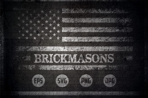 Brickmasons - USA Flag Graphics for Crafts