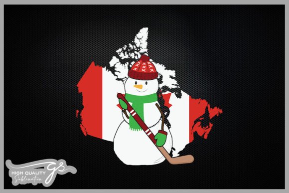 Canada Flag Snowman Christma Graphics for Crafts
