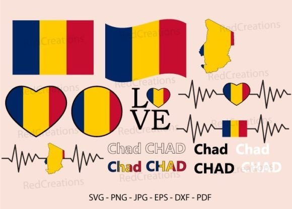 Chad Flag SVG Bundle: Graphics for Crafts & Branding
