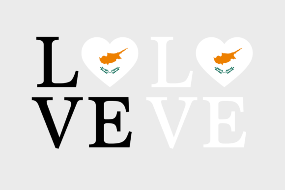 Cyprus Flag, Love Cyprus Graphics for Crafts & Marketing
