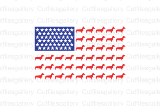 Dachshund Dog American Flag Cut Files: Graphics for Crafts