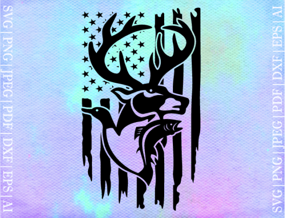 Fish Deer Flag SVG: Graphics & Crafts Design Asset Review