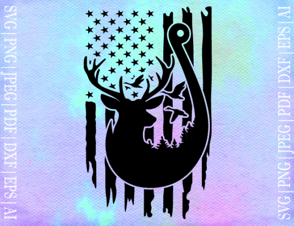 Flag Deer Hook SVG: Graphics & Crafts Asset Review