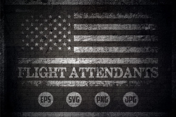 Flight Attendants - USA Flag Graphics for Crafts