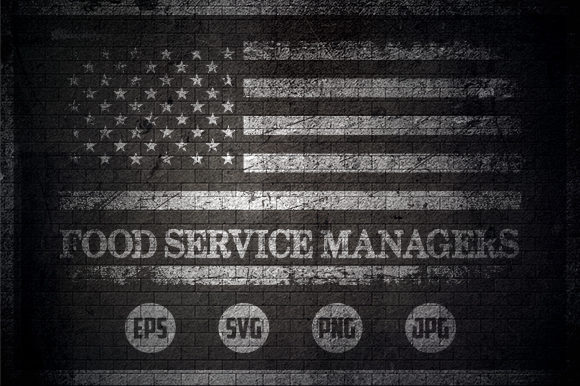 Food Service Managers - USA Flag Graphics