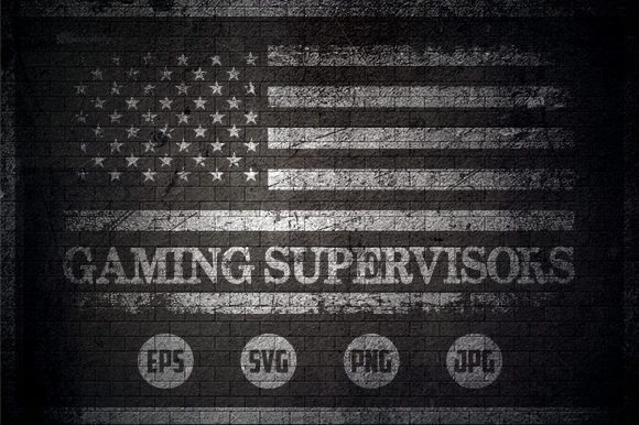 Gaming Supervisors - USA Flag Graphics for Crafts