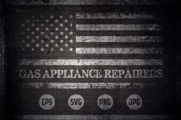 Gas Appliance Repairers - USA Flag Graphics