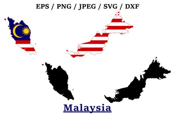 Malaysia National Flag Map Design