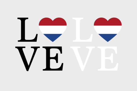 Netherlands Flag, Love Netherlands SVG Graphics for Crafts