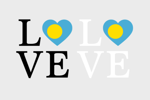 Palau Flag, Love Palau SVG PNG: Graphics for Crafts & Content