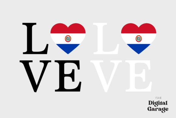 Paraguay Flag, Love Paraguay SVG PNG — Graphics for Crafts & Branding
