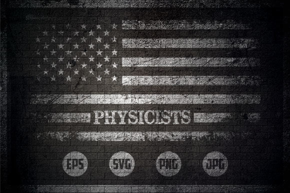 Physicists - USA Flag Graphics for Crafts