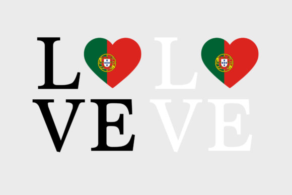 Portugal Flag, Love Portugal SVG PNG Graphics for Crafts