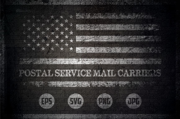 Postal Service Mail Carriers - USA Flag