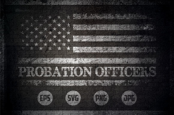 Probation Officers - USA Flag Graphics for Crafts