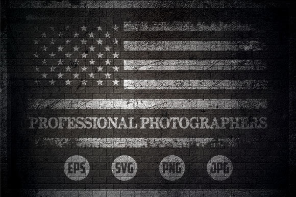 Professional Photographers USA Flag Graphics for Crafts