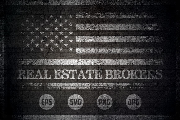 Real Estate Brokers - USA Flag Graphics