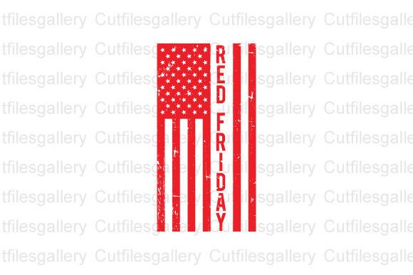 Red Friday Flag SVG: Graphics for Crafts Sellers