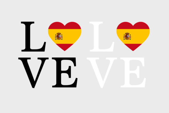 Spain Flag, Love Spain Graphics for Crafts & Publishing