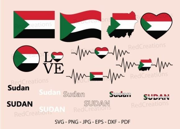 Sudan Flag Bundle SVG: Graphics & Crafts Asset Review