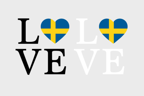 Sweden Flag, Love Sweden Graphics for Crafts