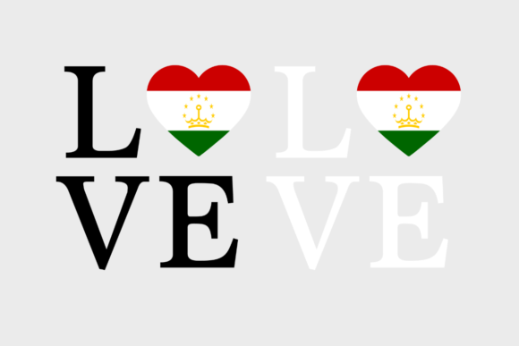 Tajikistan Flag Graphics for Crafts