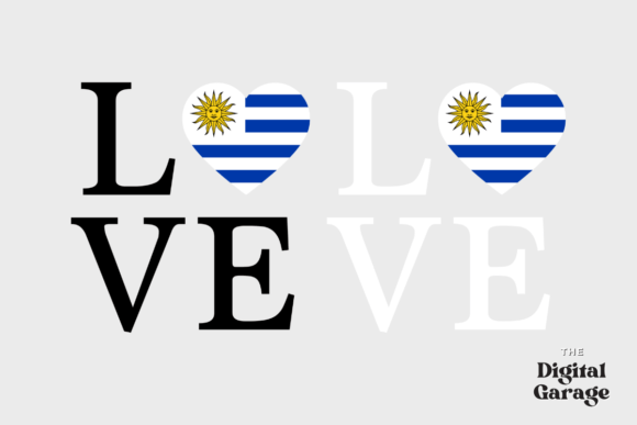 Uruguay Flag, Love Uruguay SVG PNG Graphics for Crafts