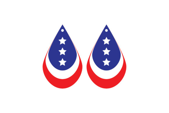 USA Flag Earrings: Graphics for Crafts & Content Publishing