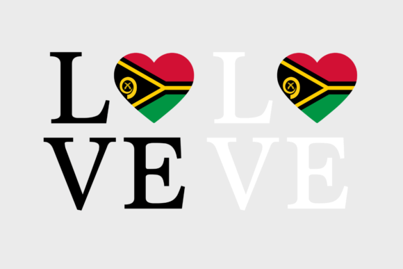 Vanuatu Flag, Love Vanuatu SVG PNG — Graphics for Crafts & Local Branding