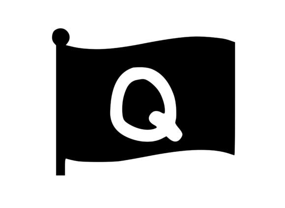 Waving Flag with Mono Q Graphics for Crafts